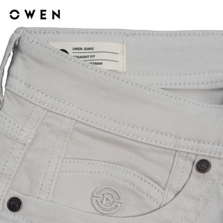 Owen - Quần jean Straight Fit QJT258001 màu Xám nhạt chất liệu Cotton Spandex
