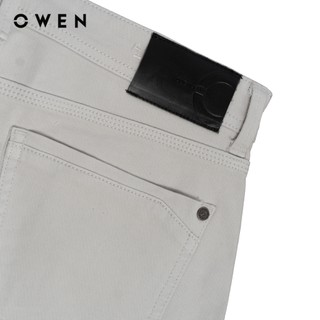Owen - Quần jean Straight Fit QJT258001 màu Xám nhạt chất liệu Cotton Spandex