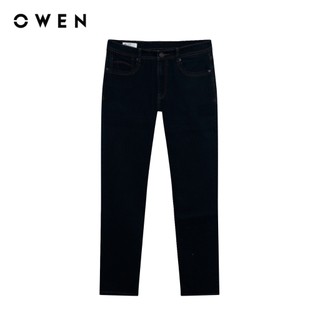Owen - Quần jean Straight Fit QJT258003 màu Xanh đậm chất liệu Cotton Spandex