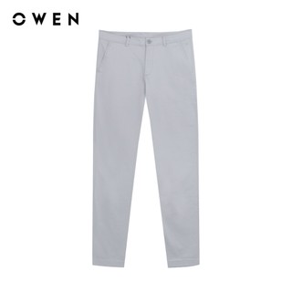 Owen - Quần khaki Regular Fit QKR256095 màu Xám nhạt chất liệu CVC Spandex