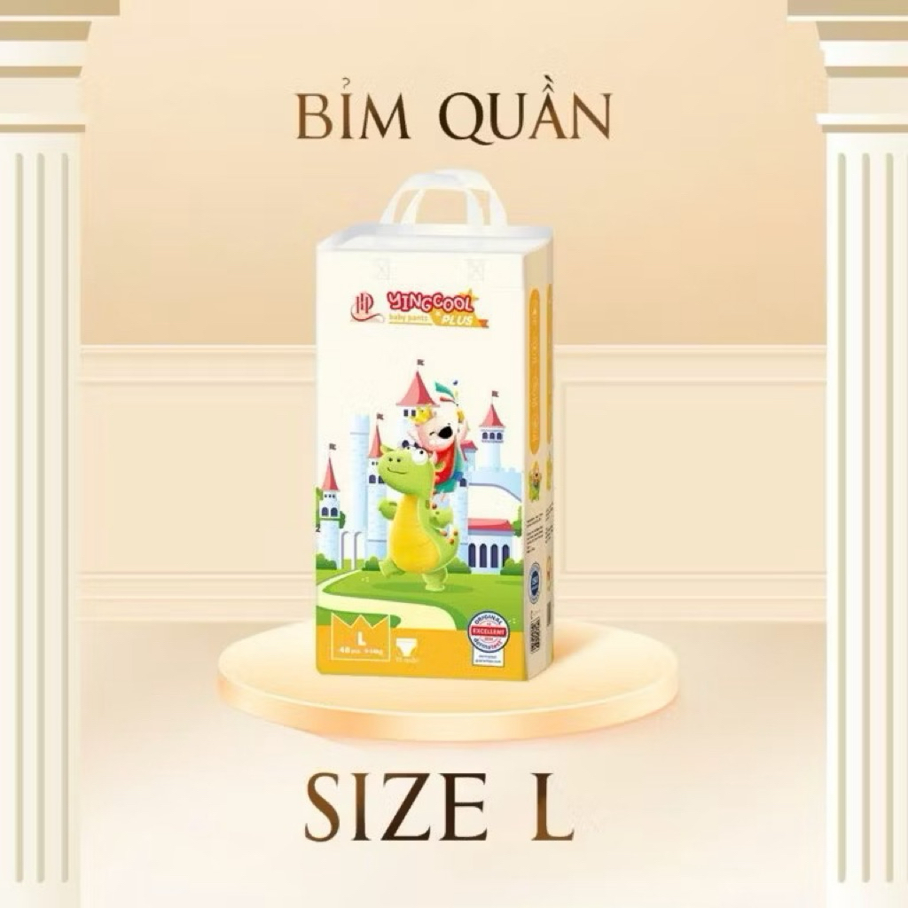 Tã Bỉm Yingcool Plus Dán/Quần Phiên Bản Cao Cấp Mỏng Nhẹ, Siêu Thấm, An Toàn Cho Da, Đủ Size Cho Bé