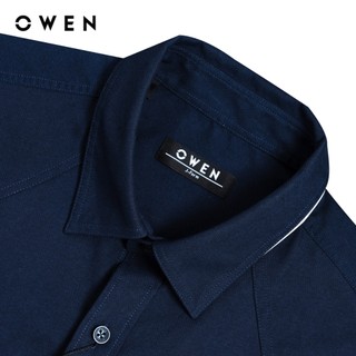 Owen - Áo sơ mi dài tay J-Form AJ255032DT màu Xanh tím than chất liệu Oxford