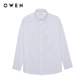 Owen - Áo sơ mi dài tay J-Form AJ255028D màu Trắng chất liệu Oxford