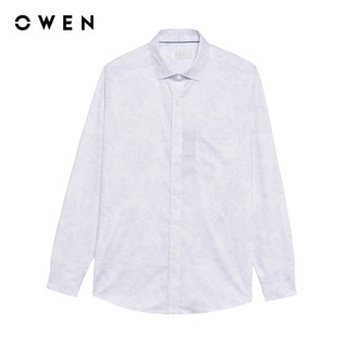 Owen - Áo sơ mi dài tay Regular Fit AR255005DT màu Xanh nhạt chất liệu Spandex
