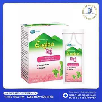Thực phẩm CN thảo dược hỗ trợ giảm ho, long đờm, nhuận phế EUGICA SYRUP (Hộp 30 gói x 5 ml)