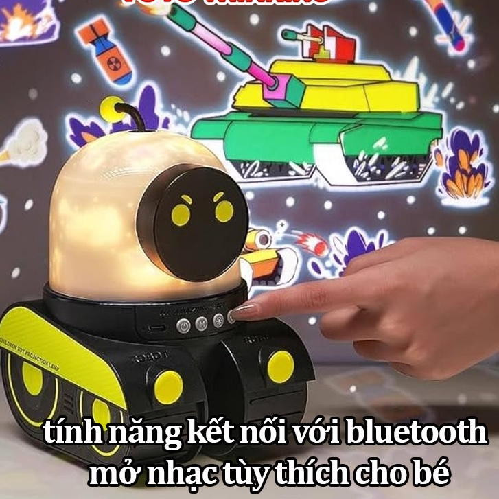 Robot đèn chiếu 3in1 kết nối blutooth chiếu sao star vừa là đèn ngủ đèn trang trí vừa phát nhạc
