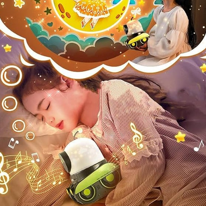 Robot đèn chiếu 3in1 kết nối blutooth chiếu sao star vừa là đèn ngủ đèn trang trí vừa phát nhạc