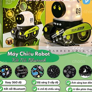 Robot đèn chiếu 3in1 kết nối blutooth chiếu sao star vừa là đèn ngủ đèn trang trí vừa phát nhạc