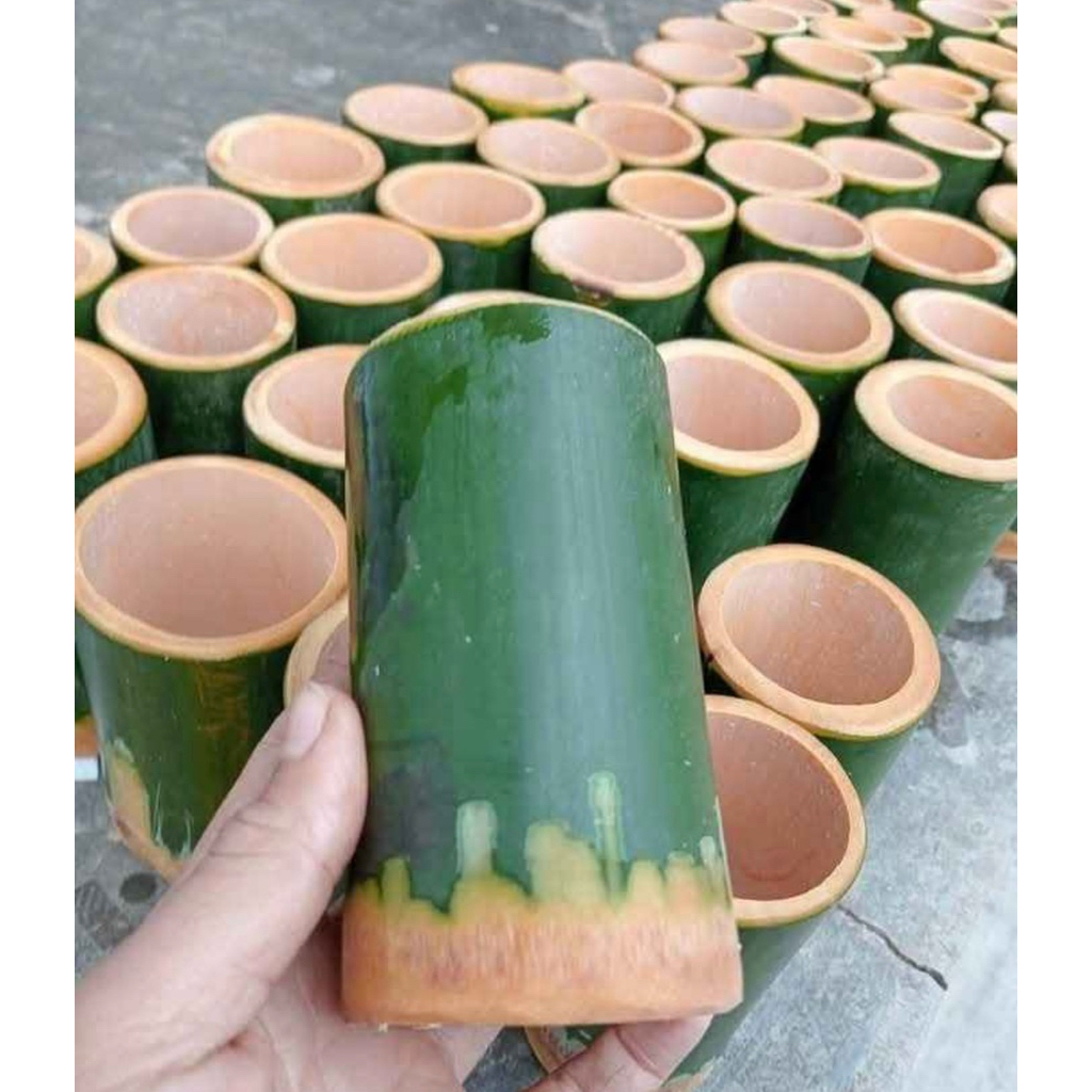 Combo 10 Ly Tre Tự Nhiên – Cốc Tre Uống Bia, Nước Mía, Trang Trí Quán