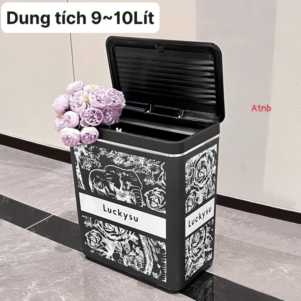 Thùng Rác 10L Nắp Ấn Cao Cấp – Thùng Rác Decor Phòng Ngủ, Phòng Khách, Nhà Bếp