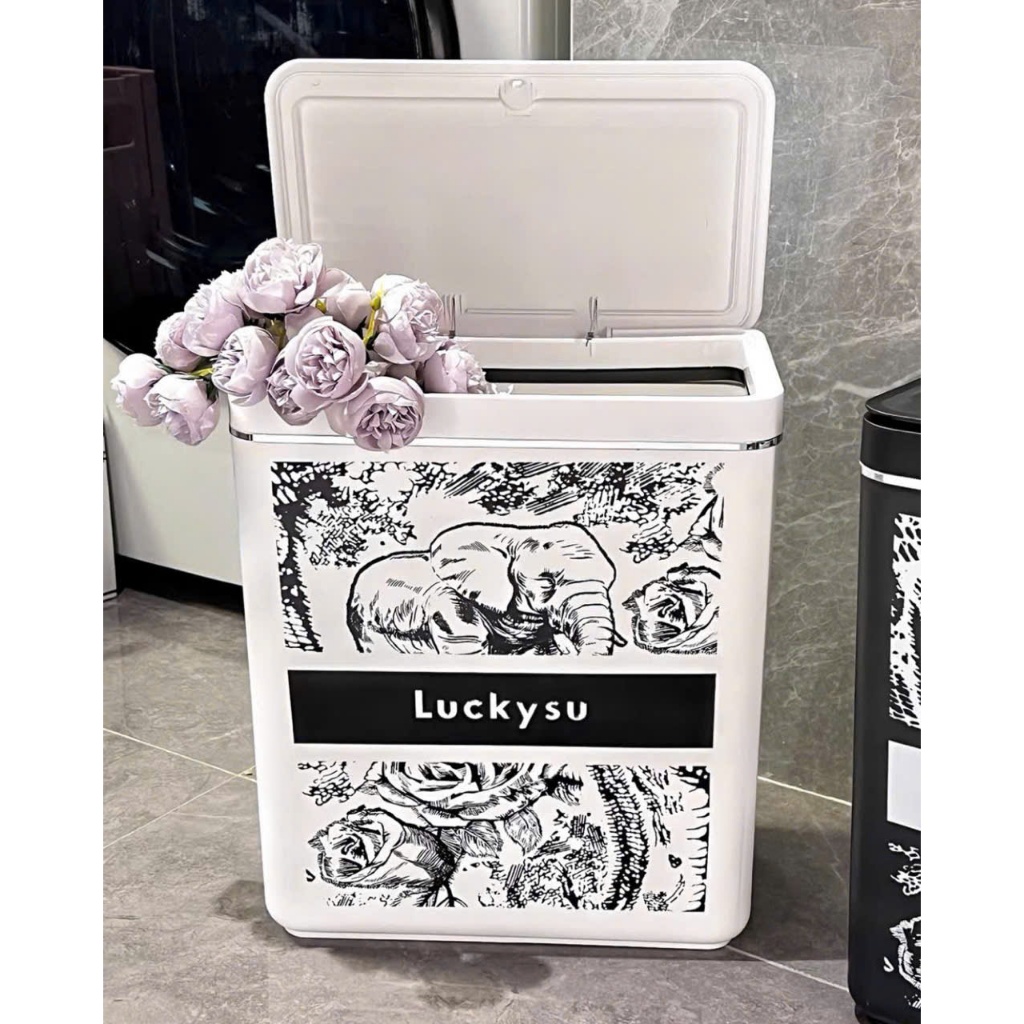 Thùng Rác 10L Nắp Ấn Cao Cấp – Thùng Rác Decor Phòng Ngủ, Phòng Khách, Nhà Bếp