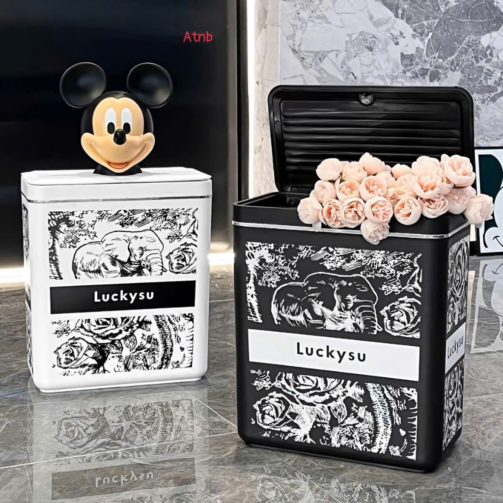 Thùng Rác 10L Nắp Ấn Cao Cấp – Thùng Rác Decor Phòng Ngủ, Phòng Khách, Nhà Bếp