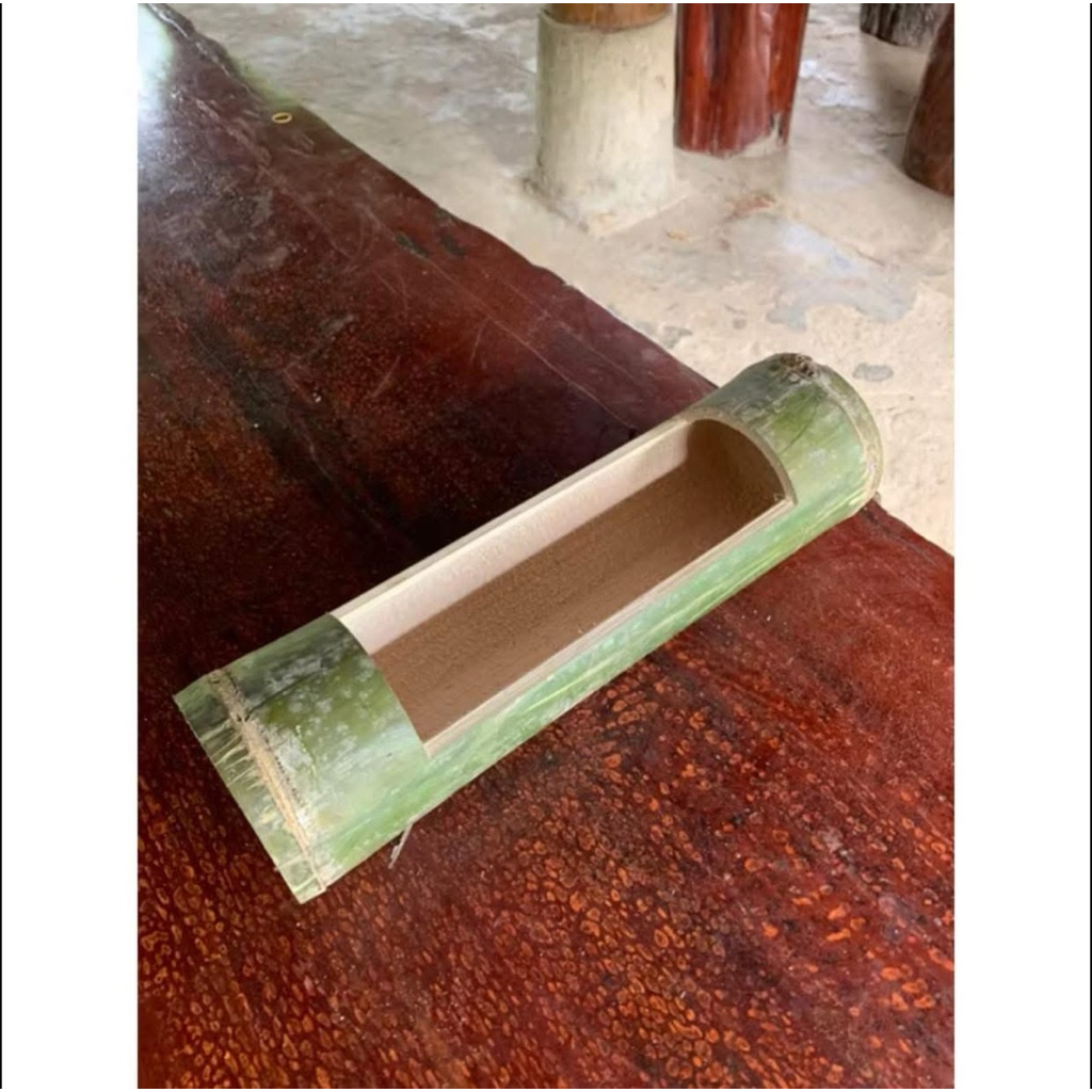 Combo 5 Ống Tre Bổ Đôi – Khay Tre Cắm Hoa Nghệ Thuật, Trang Trí Bàn – Khay Tre Trang Trí, Decor Nhà Hàng, Sự Kiện