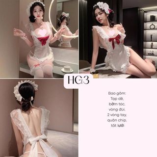 [LaMeo Lingerie] Fullset váy Cosplay thỏ đáng yêu đồ ngủ - Phong cách hầu gái Nhật Bản quyến rũ