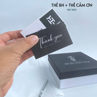Hộp đựng Thắt Lưng Màu Đen HANDMADE - Tặng kèm đinh đục lỗ, Túi vải, Thẻ bảo hành, Thẻ cảm ơn