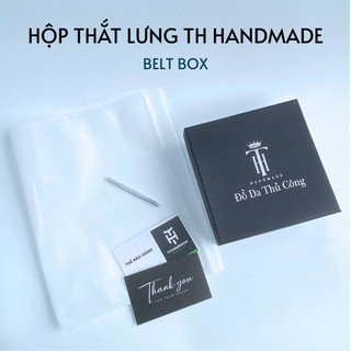 Hộp đựng Thắt Lưng Màu Đen HANDMADE - Tặng kèm đinh đục lỗ, Túi vải, Thẻ bảo hành, Thẻ cảm ơn