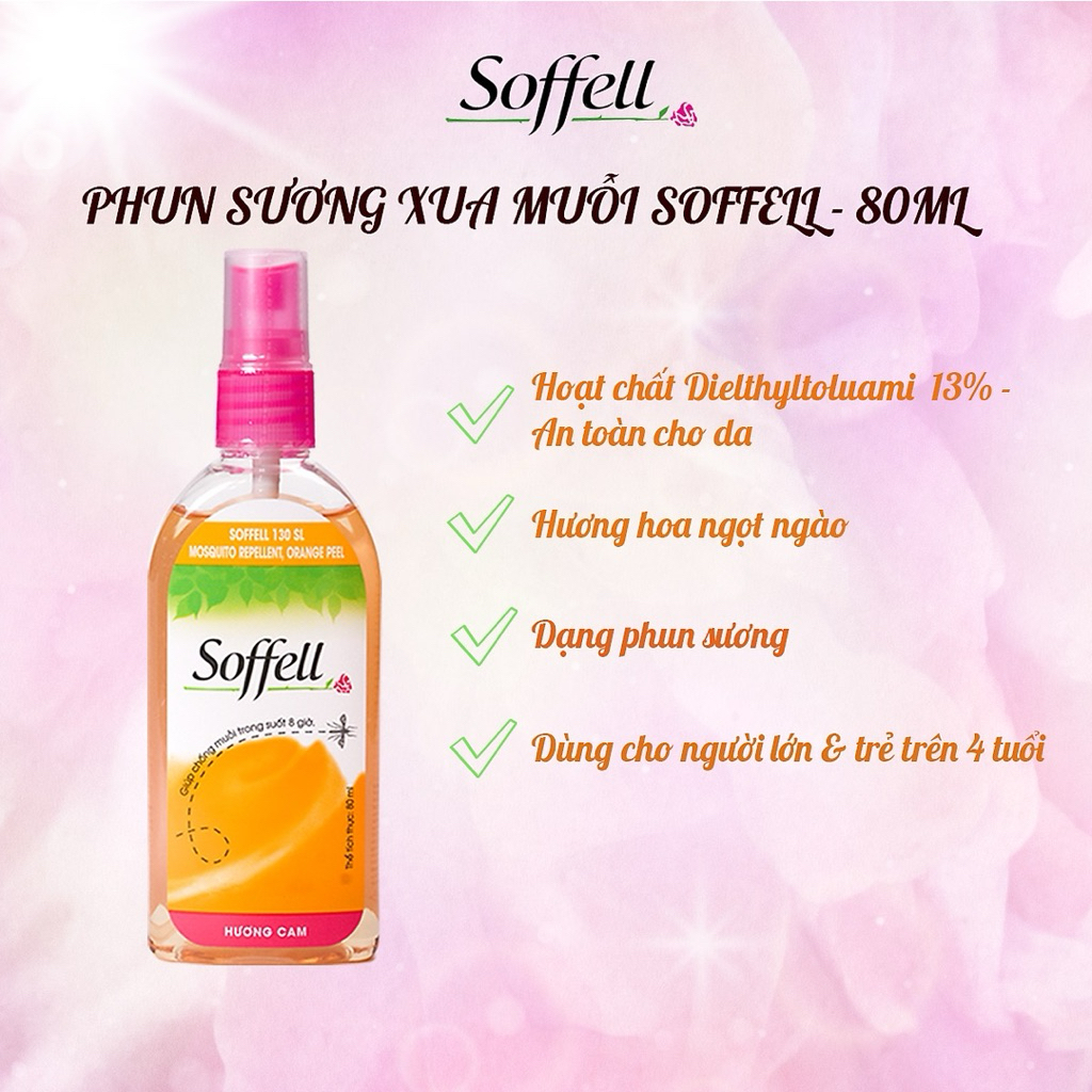 Soffell chống muỗi dạng xịt và kem bôi 60ml Thái Lan
