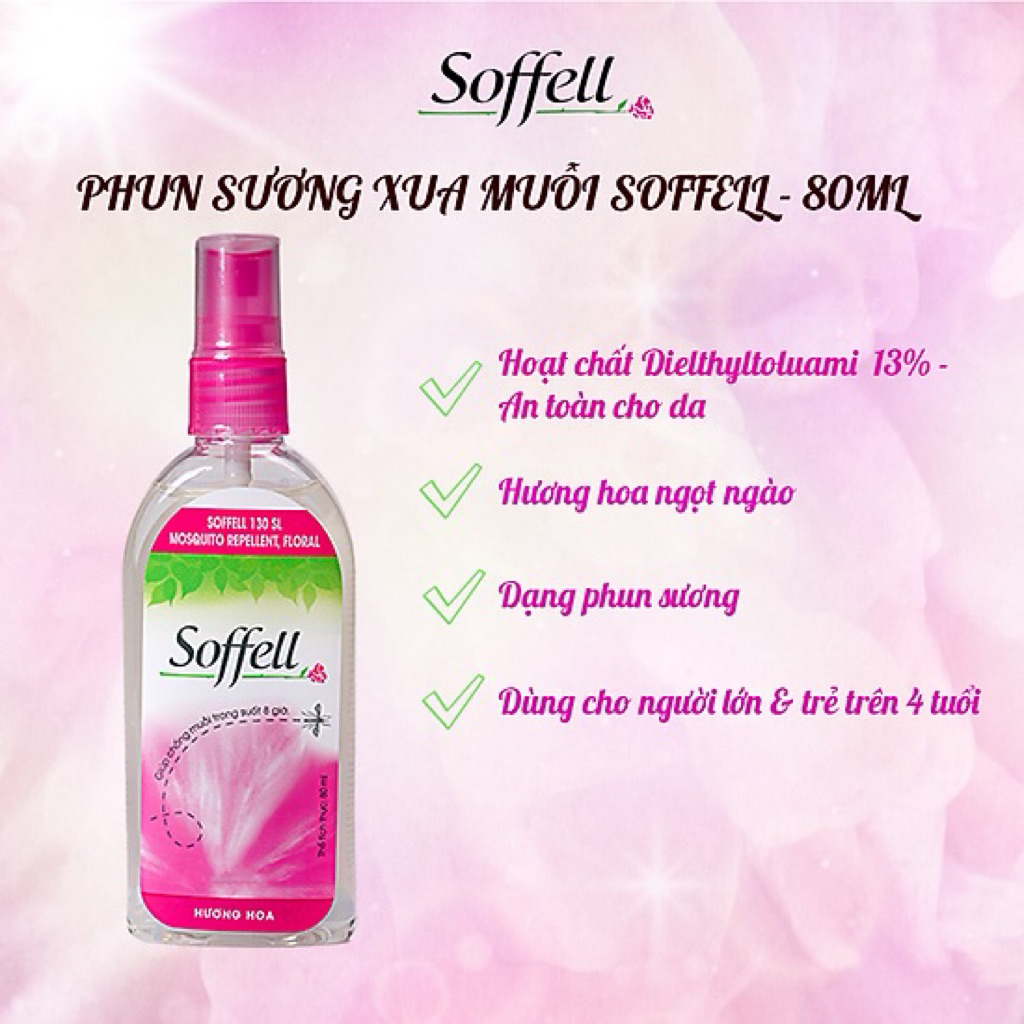 Soffell chống muỗi dạng xịt và kem bôi 60ml Thái Lan