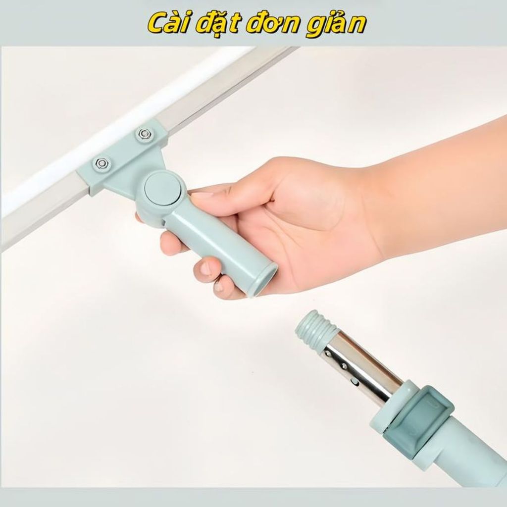 Cây Gạt Nước Sàn Nhà, Chổi Gạt Nước Silicon Nhà Tắm Cán Thép Không Gỉ Tăng Giảm Chiều Dài