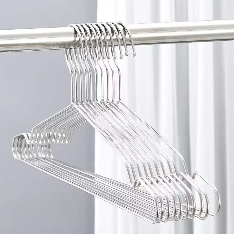 Combo 20 Móc Treo Quần Áo Inox Loại Dày, Móc Phơi Chắc Chắn, Chịu Lực Tốt Kích Thước 42cm