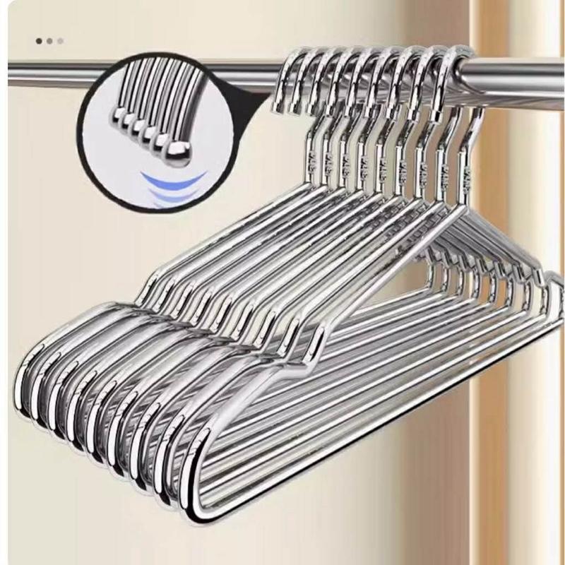 Combo 20 Móc Treo Quần Áo Inox Loại Dày, Móc Phơi Chắc Chắn, Chịu Lực Tốt Kích Thước 42cm