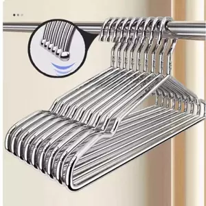 Combo 20 Móc Treo Quần Áo Inox Loại Dày, Móc Phơi Chắc Chắn, Chịu Lực Tốt Kích Thước 42cm