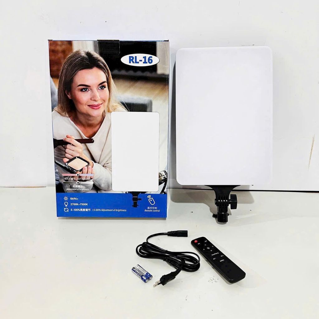 Đèn livestream chữ nhật chân 2m1 loại tốt bằng thép, đèn có 3 chế độ ánh sáng đẹp