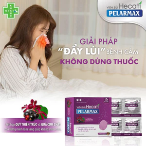 Viên sủi vị việt quất thơm ngon dễ uống giúp giảm ho, sổ mũi, đau nhức do cảm Hecati Pelarmax (Hộp 20 viên)