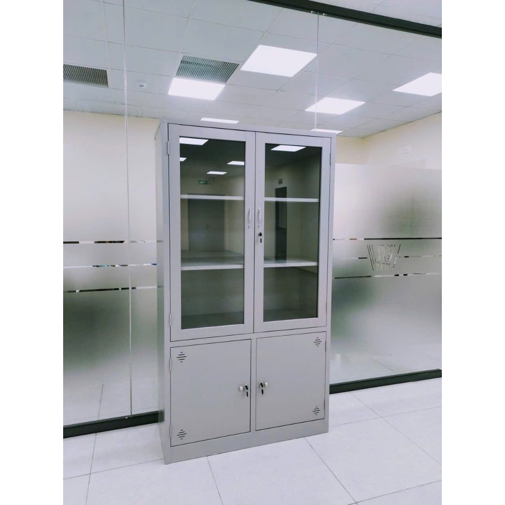 tủ hồ sơ kính đựng tài liệu, sắt dày 5 - 7 zems...