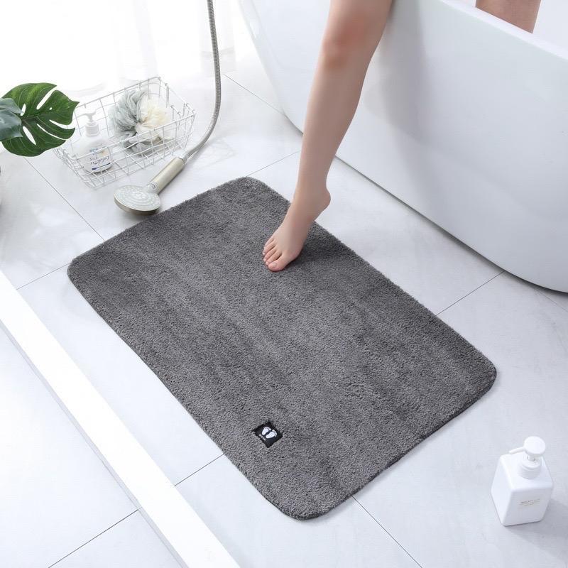 Combo 3-5 Tấm Thảm Lau Chân Lông Cừu Len Mịn Màu Ngẫu Nhiên - Thấm Hút Tốt - Chống Trơn Trượt KT 40x60cm