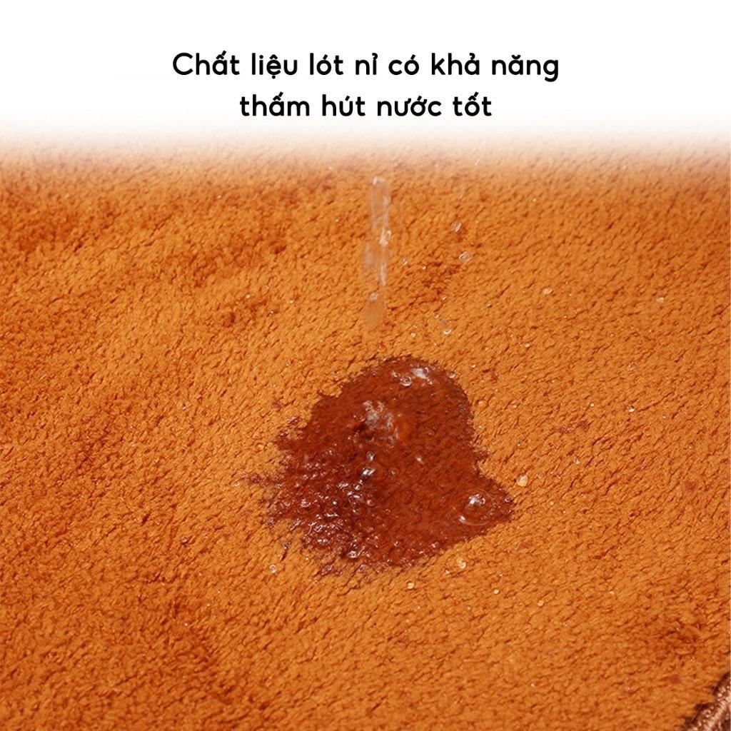 Combo 3-5 Tấm Thảm Lau Chân Lông Cừu Len Mịn Màu Ngẫu Nhiên - Thấm Hút Tốt - Chống Trơn Trượt KT 40x60cm