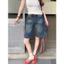 Quần Short Jeans Dáng Lửng ống Rộng Dành Cho Nữ