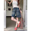 Quần Short Jeans Dáng Lửng ống Rộng Dành Cho Nữ