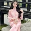 Set bộ đồ lam áo gấm phối lót tơ nến kèm quần dài lụa