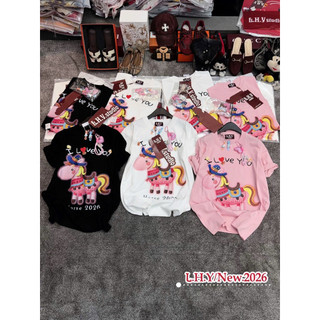 Áo thun chất cotton 4c form rộng tay lỡ - Ngựa Horse i love you