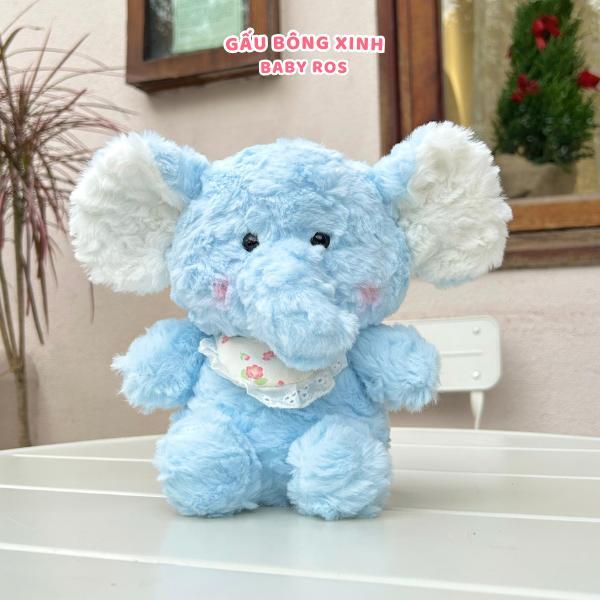 Gấu bông Voi, Heo, Cừu, Ếch, Vịt đeo yếm hàng chính hãng cao cấp, làm quà tặng đáng yêu Baby Ros