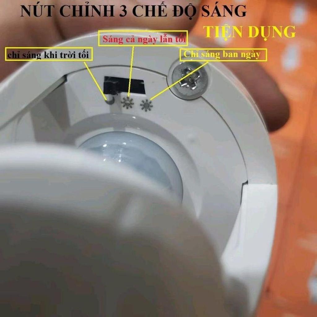 Đui đèn treo cảm ứng hồng ngoại E27 - Loại tốt, cảm biến chuyển động, có nút chỉnh thời gian