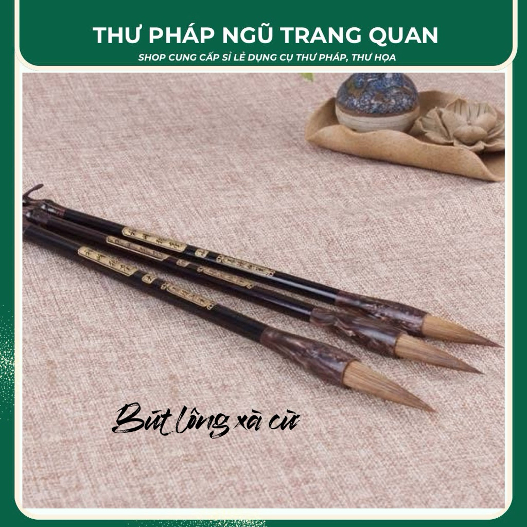 Bút lông Xà Cừ Thuần Lang Chính Phẩm – Xuất phong 3.3cm – Khẩu kính 0.9cm