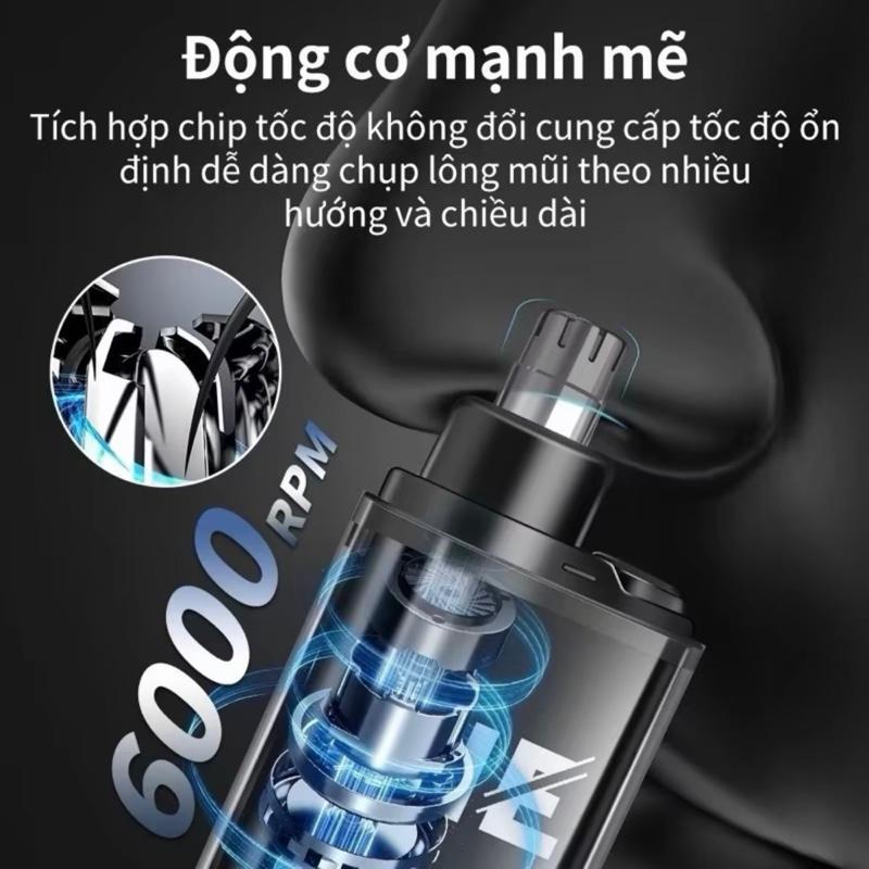 Máy Tỉa Lông Mũi Điện Mini, Tông Đơ Cắt Lông Mũi Có Màn Hình LCD An Toàn Cho Da, Lưỡi Kép Đôi Chống Nước, Chống Chập