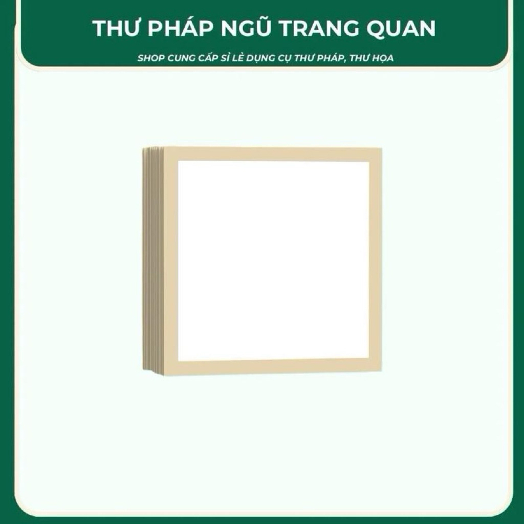 Giấy bồi đế cứng kích thước vuông 38x38cm một tệp 10 tờ viết chữ vẽ tranh thủy m