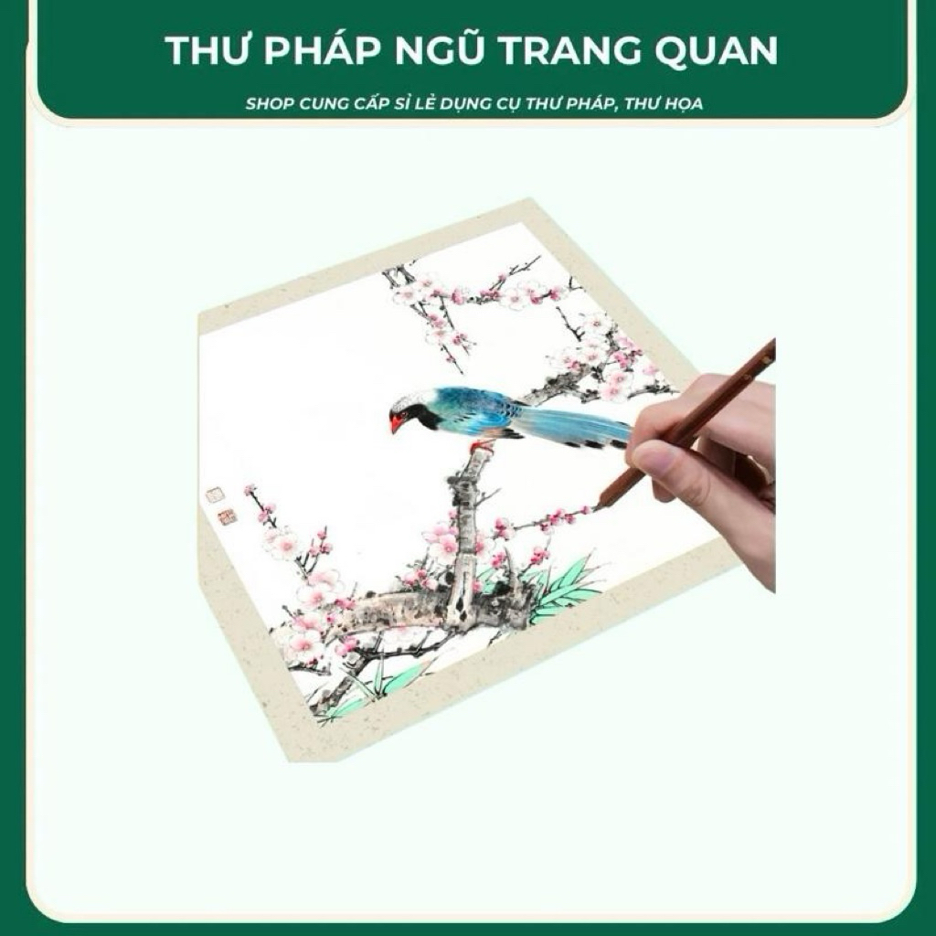 Giấy bồi đế cứng kích thước vuông 38x38cm một tệp 10 tờ viết chữ vẽ tranh thủy m