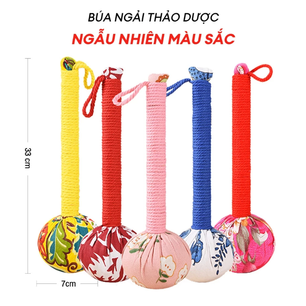 [SIZE LỚN] Búa Ngải Cứu Thảo Dược, Gậy Massage Đấm Lưng Cổ Vai Gáy Đả Thông Kinh Mạch Thư Giãn Ngủ Ngon