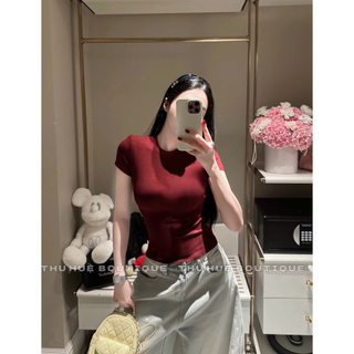 Áo zip đệm vai cộc tay co giãn