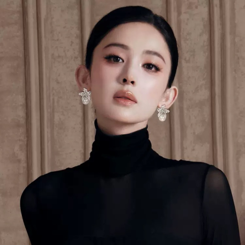Bông Tai Ngọc Trai Đính Đá Cao Cấp Hoàng gia Pearl Trang Sức đi Tiệc Cô dâu