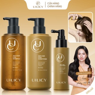 Uilicy Dầu Gội & Dầu Xả Chống Rụng Tóc: Không silicone, cho tóc dầu, tạo bọt mịn, bảo vệ da đầu & chống hư tổn nhiệt.