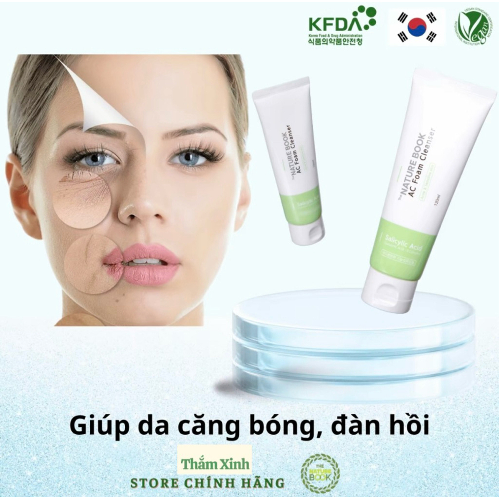 Sữa Rửa Mặt Ngừa Mụn Naturebook Chăm Sóc Da Dưỡng Da Skincare Nữ Hàn Quốc 120ML
