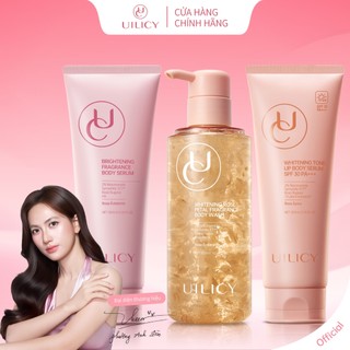 Tinh chất dưỡng trắng nâng tông UILICY – Chống nắng SPF30 PA+++toàn thân Sữa tắm chiết xuất cánh hoa hồng
