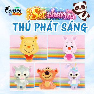 Set charm thú phát sáng- Charm gắn dép dễ thương