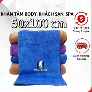 Khăn tắm 50x100cm khăn microfiber 100% potato towel khăn spa khăn gym khăn khách sạn khăn nail mềm mịn siêu thấm