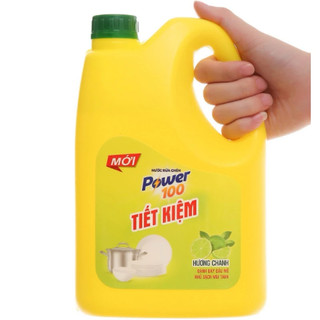 Nước Rửa Chén POWER100 tiết kiệm hương chanh 9kg